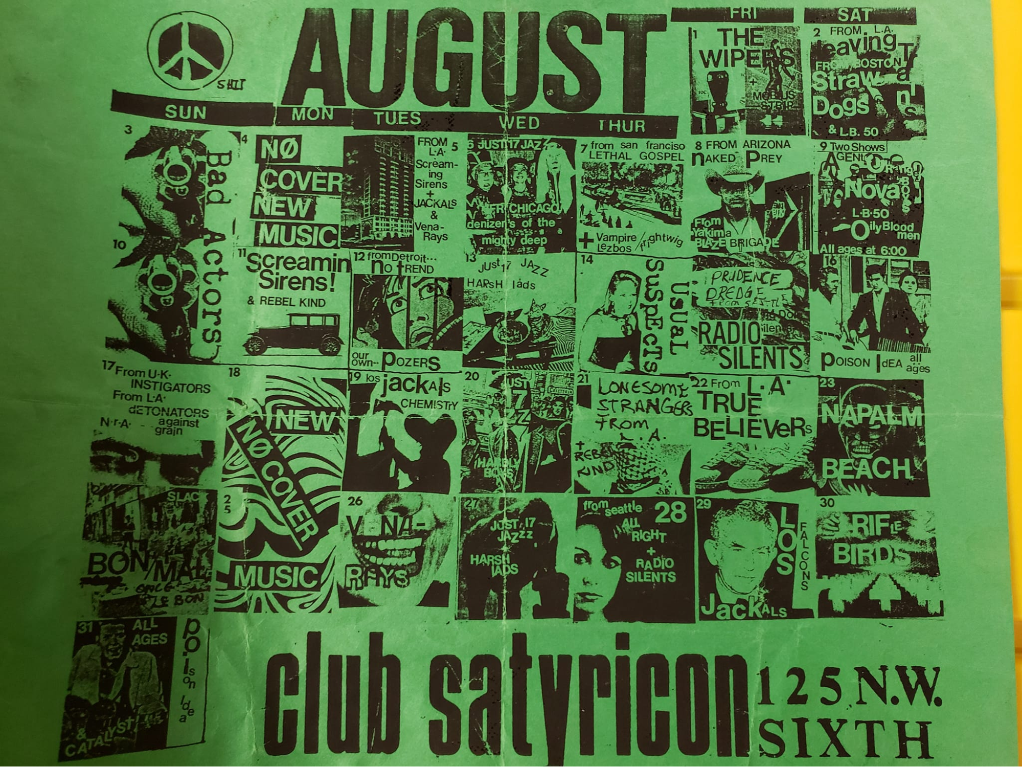August 1986 Calendar