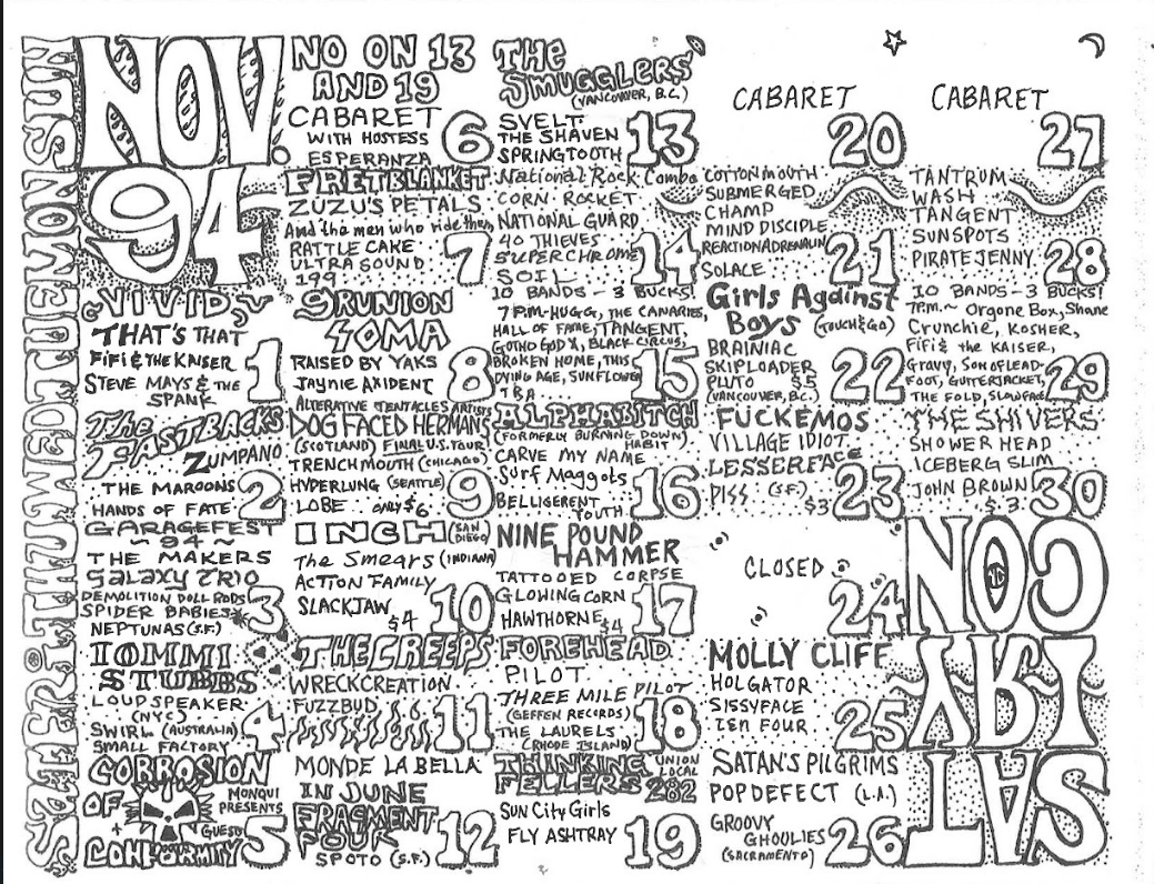 November 1994 Calendar