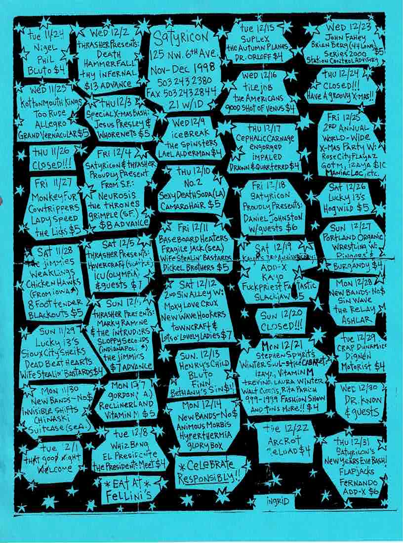 December 1998 Calendar