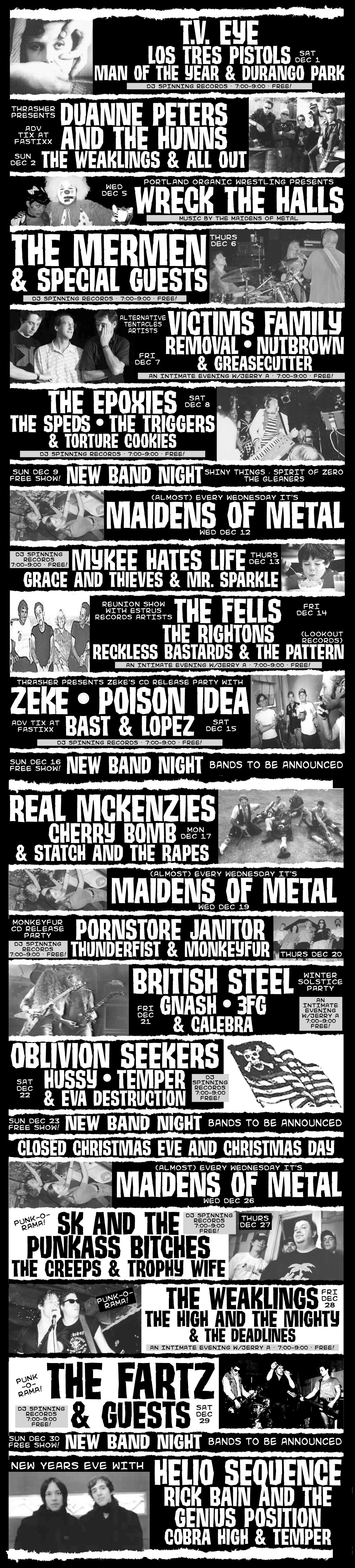 December 2001 Calendar